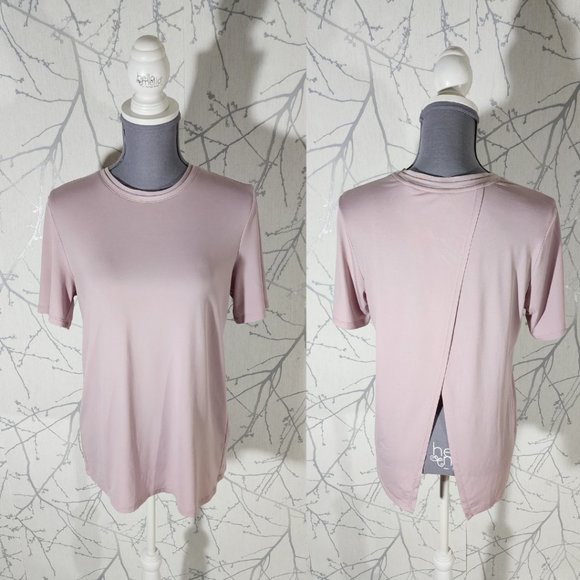 Fabletics Blush Pink Vivienne Cross Back Tee - Picture 1 of 5